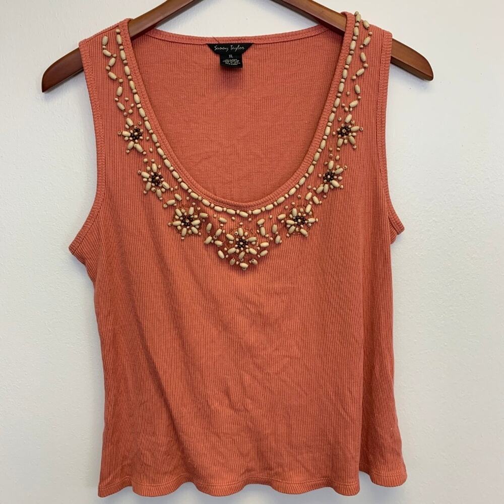 4/$20 Sunny Taylor beaded tank top